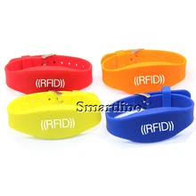 100 шт./лот, близость 125 кГц, RFID T5577, умный Браслет, водонепроницаемый, регулируемый, бесконтактная оплата, RFID, ремешок на запястье для спорта