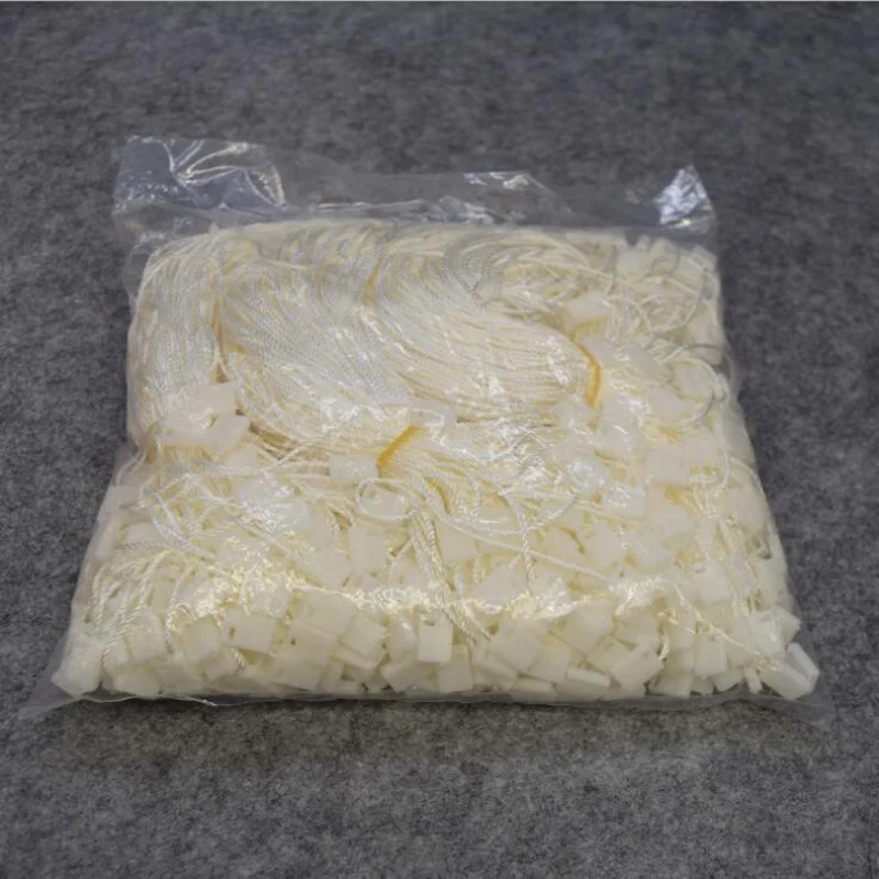 1000pcs waterproof Hang Tag String Snap Lock Fastener square end small jewelry Label Supplies for garment/bag/shoe/home textile