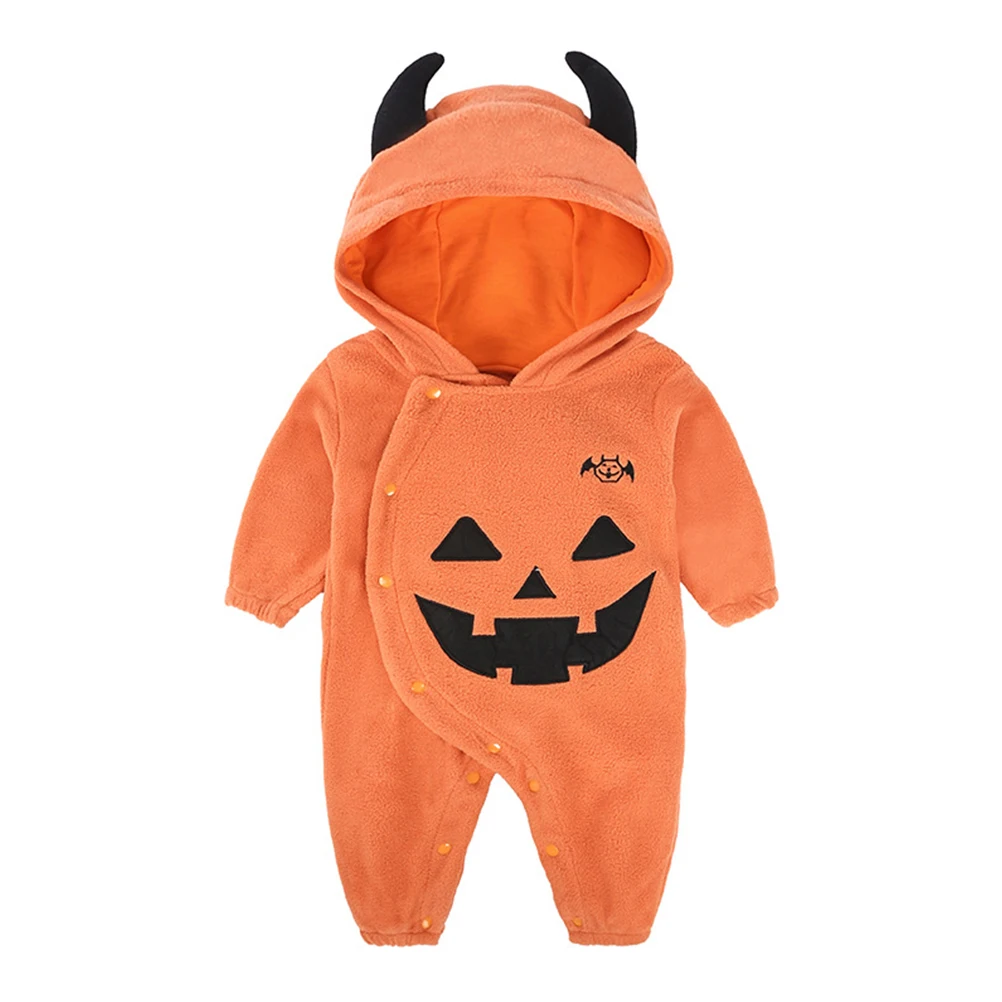 One Piece Rompers Halloween Cartoon Costumes Baby Clothes Pumpkin