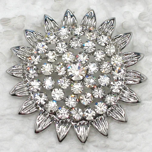 12pcs/lot Wholesale Bridal Wedding Party Flower Rhinestone Pin Brooches