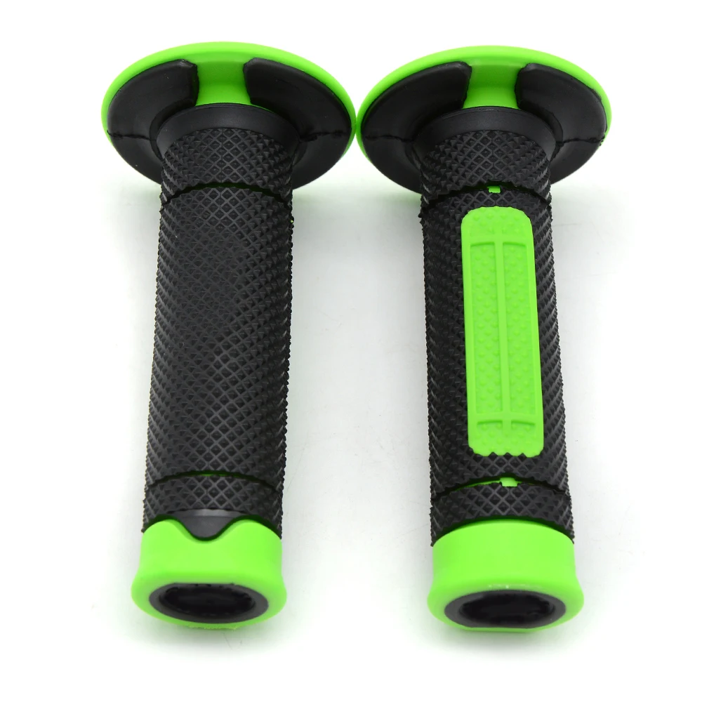 

Green Motorcycle hand grips 7/8" 22mm gel rubber handle bar grips for Kawasaki KDX 50 200 220 ZG1000 CONCOURS ZR10R ZR6R ZR750