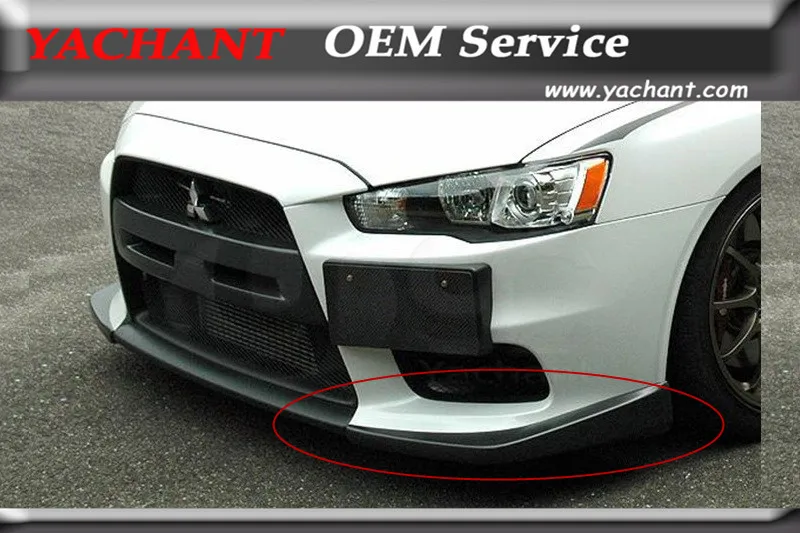 Чехол для переднего бампера из углеродного волокна 2 шт. подходит Mitsubishi Lancer Evolution
