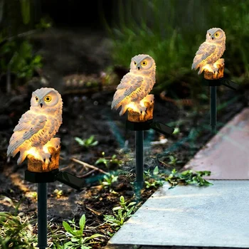 

2019 New Arrival LED Garden Lights Solar light Owl Shape Night Lights Solar-Powered Lawn Lamp Home Garden Creative Solar Lamps