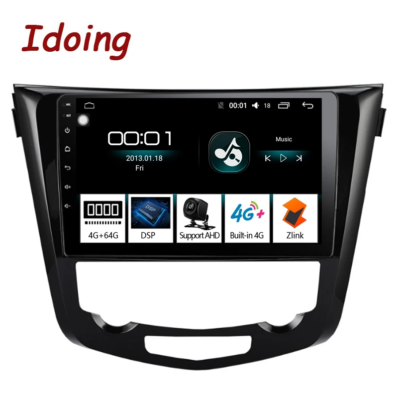 Best Idoing 10.2" 2.5D Car Android 8.1 Radio Multimedia Player Fit Nissan X-Trail Qashqai 2014-2017 4G+64G Octa Core GPS Navigation 1