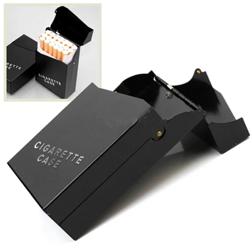 Cigarette Box Metal Alloy Cigar Cigarettes Case Holder Portable Tobacco