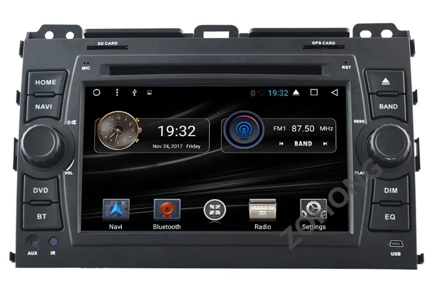 Sale 2 din PIP Split Screen Android Car DVD Player GPS for Toyota Prado 120 Land Cruiser 120 CAR Navigation Radio RDS BT WIFI Map 19