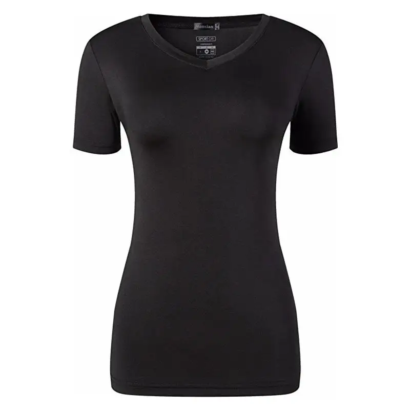 

2019 Women's Slim Quick Dry Breathable Short Sleeve T-Shirt Tee Tops SWT240 USA size S M L XL