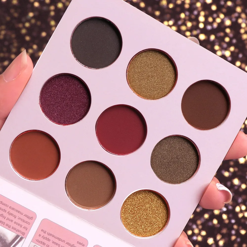 

Eye Shadow Palette Matte Pigment Waterproof Shadows Balm Make Up Profesional Makeup 9 Colors Shimmer Eyeshadow Pallete