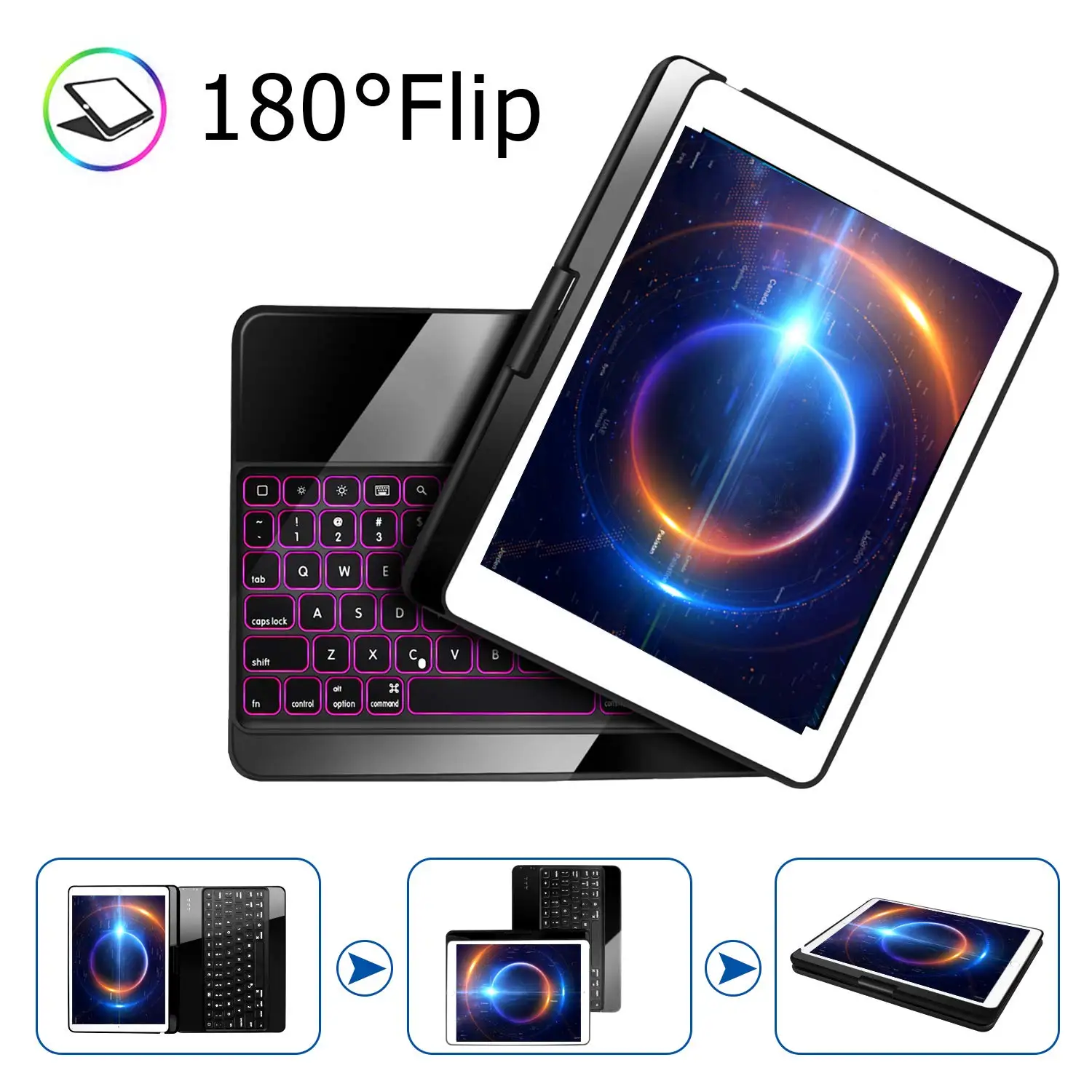 2019 caso 360 girar sem fio bluetooth