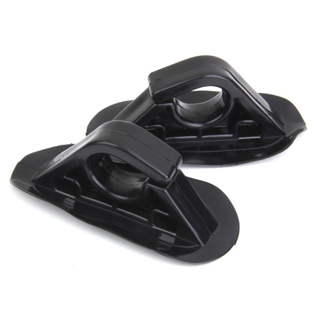 2Pcs PVC Oar Paddle Holder Hook Buckles For Boat Kayak Dinghy Accessories Black 2Pcs PVC Oar Paddle Holder Hook Buckles For Boat Kayak Dinghy Accessories Black