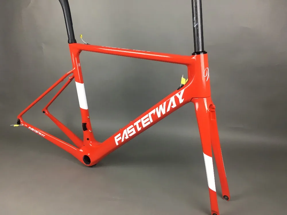 Discount 2019 design super light FASTERWAY classic carbon road frameset D Brake carbon bike frame:Frameset+Seatpost+Fork+Clamp+Headset 76