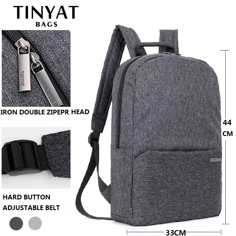 TINYAT hombres Mochila para portátil 15 ''Computer Mochila Escloar de escuela Mochila bolsa para Adolescente de hombro de lona Mochila TINYAT hombres Mochila para portátil 15 ''Computer Mochila Escloar de escuela Mochila bolsa para Adolescente de hombro de lona Mochila