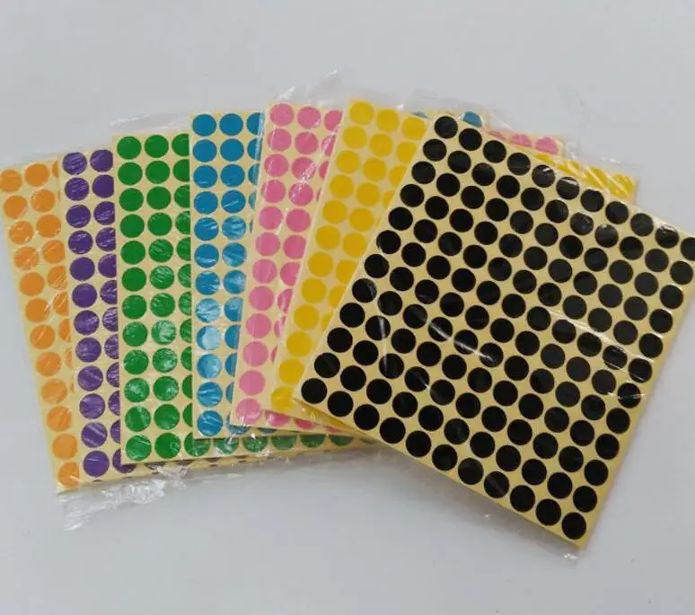 

15 sheets Multicolor color Diameter 13mm Circle Round Colorful Coded Label 1980pcs Dot Sticker Diary Vintage European Wedding