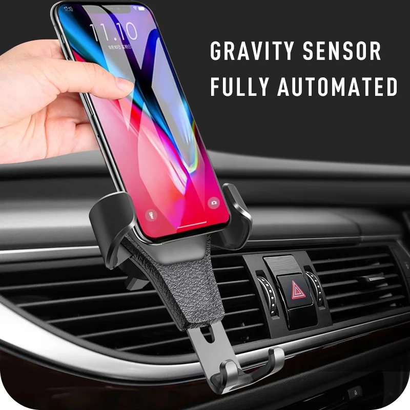 

Car Phone Holder For Phone In Car Anti-skid Anti-fall Anti-mobile Phone Scratching Car Air Outlet Gravity Mobile Phone Bracket