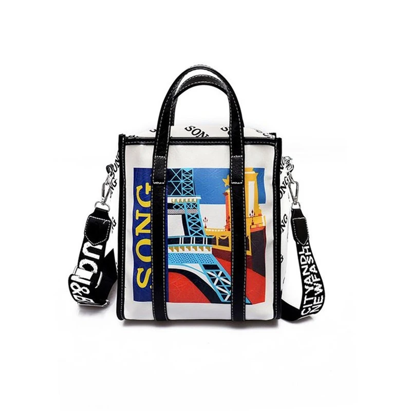 Women Designer Leather Handbag Female Cartoon Painting Messenger Shoulder Bags Lady INS Fashion Crossbody Bag Party Purse SS7360 (26)