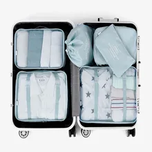 Высокое качество 6 шт./компл. Дорожная сумка из полиэстера Упаковка Кубики гамент сумка водонепроницаемый портативный чемоданы и дорожные сумки для женщин багаж