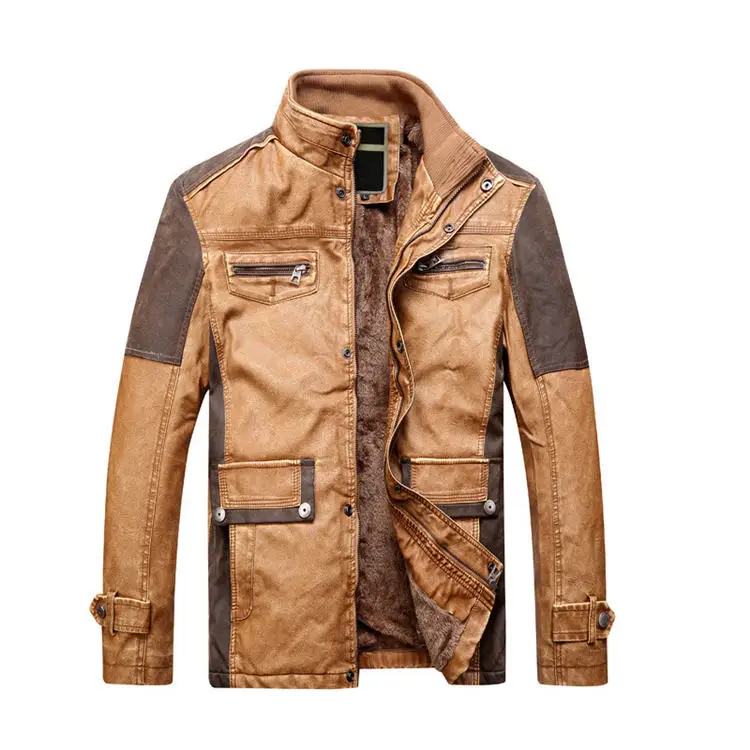 

2019 Motorcycle Warm Men Leather Jackets Casual Winter Spring Autumn Man Cool Bomber Jacket Male Streetwears Slim Coats