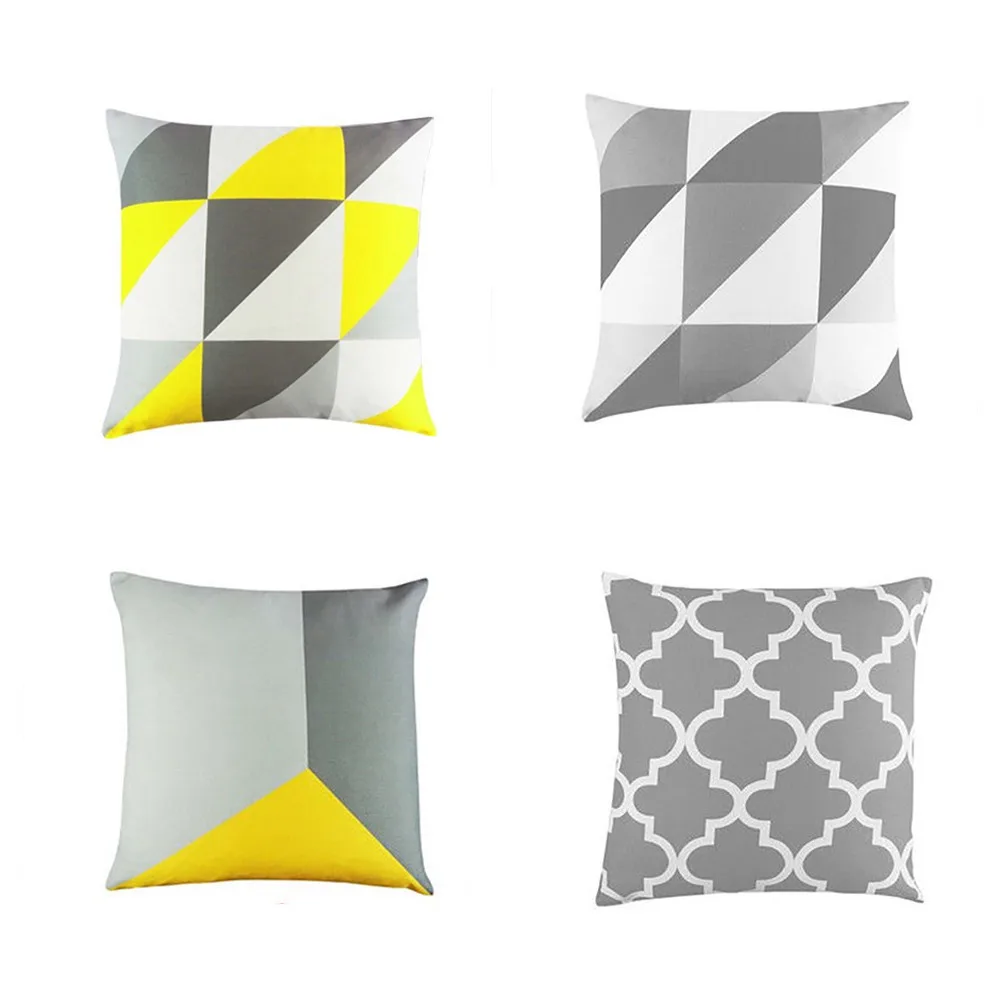 

4pcs/Set Geometric Cushion Cover Square Nordic Style Pillow Case Sofa Throw Pillow Case 45*45cm Home Decor #10
