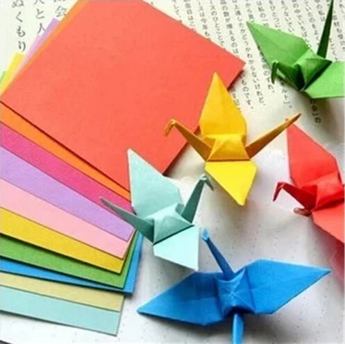 Tamanho Pequeno Cor Misturada Guindastes De Papel Origami
