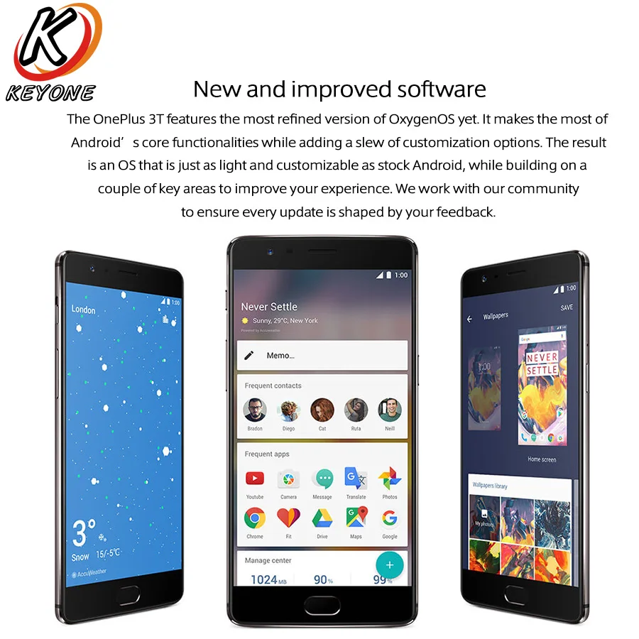 Оригинальный OnePlus 3 T A3010 4G LTE мобильный телефон 5 дюйма 6 ГБ Оперативная память 64 Гб