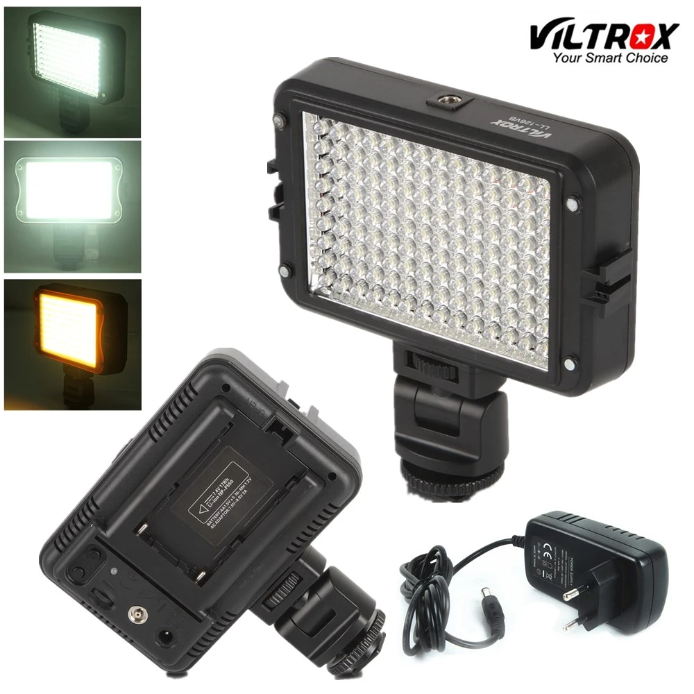 Viltrox LL 126VB luz LED para vídeo iluminación foto lámpara LED + adaptador DC para cámara Facebook YouTube| | - AliExpress