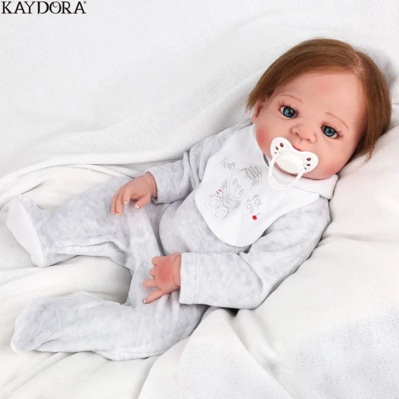 

KAYDORA Full Vinyl Body Silicone Reborn Baby Dolls 55cm Soft Lifelike Bebe Babies Reborn Kids Birthday Gift Toys For Girls