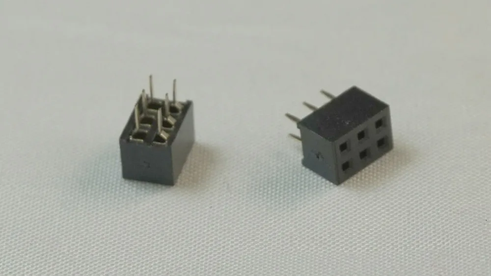 100pcs 2x3P 6 Pin 2.00 mm Female Header Pin Headers dual row Straight