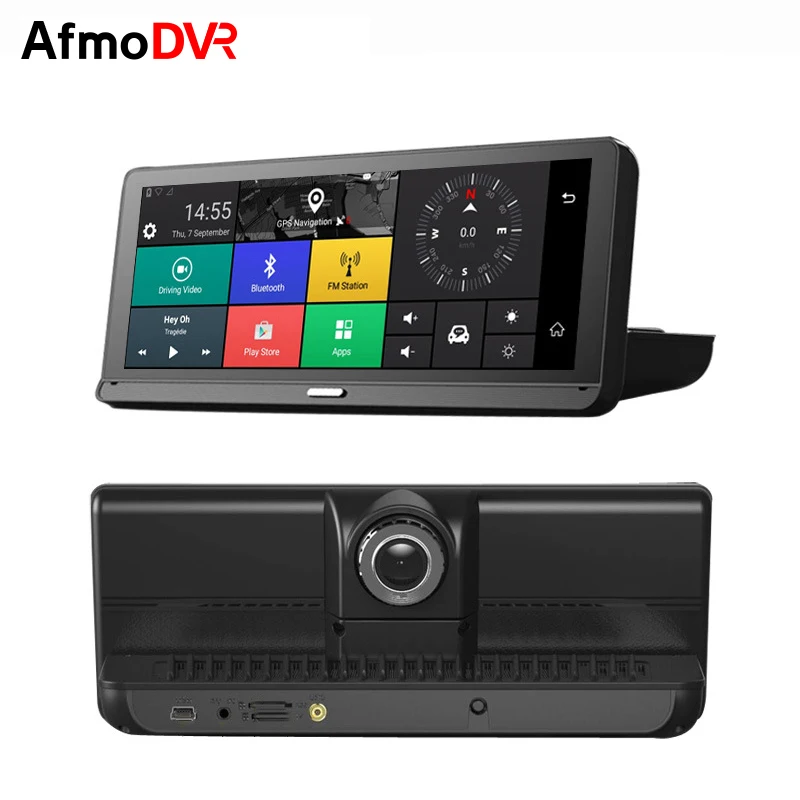 AfmoDVR 3 в 1 4G 8 дюймов регистраторы ADAS Видеорегистраторы для автомобилей Камера Android