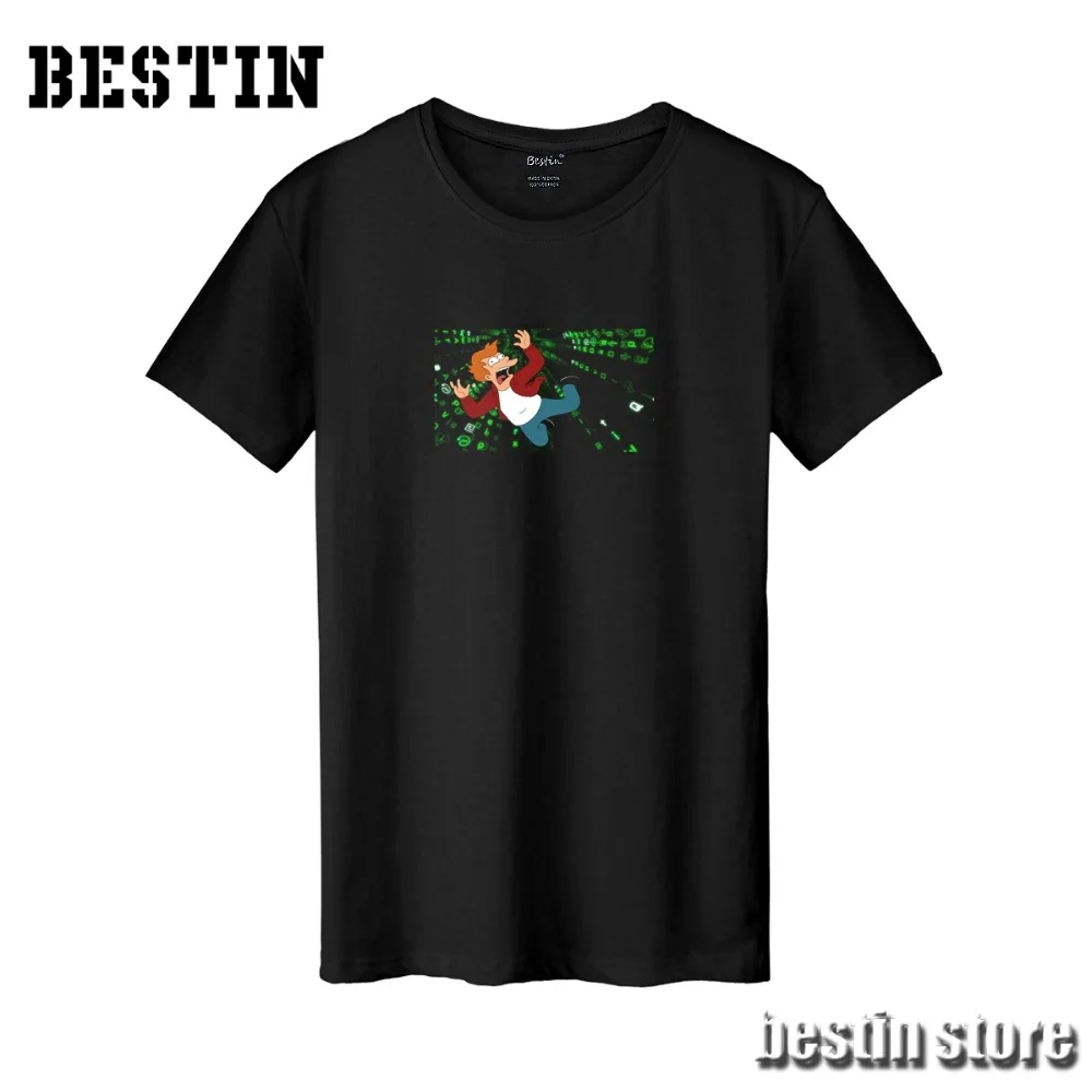 Bestin/новая хлопковая Футболка с рисунком Футурама Бендер