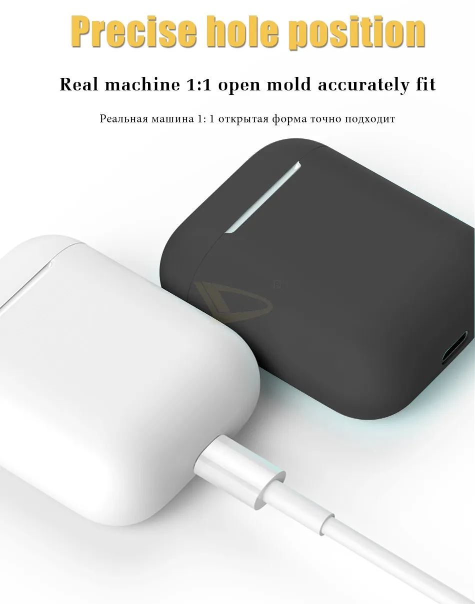 Официальный беспроводной Bluetooth чехол для наушников для Apple Airpods 1 2 Чехол для зарядного устройства для Airpods мягкий силиконовый тонкий Чехол