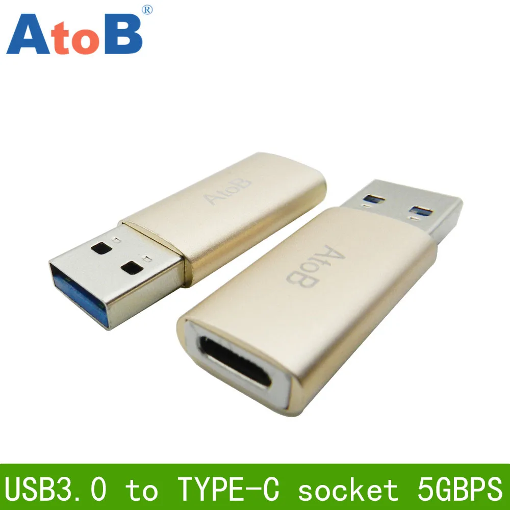 ATOB USB 3.0 мужчина к 3.1 Тип c Женский конвертер данных рабочего ноутбука Тип-C на USB- C