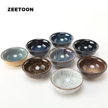 60 мл японский стиль аутентичный китайский чайник для заварки чая фиолетовая глиняная чашка для чая грубая Керамическая пиала чашка мастер чашка чайный набор кунг-фу чаша для чая Le Tao чашки