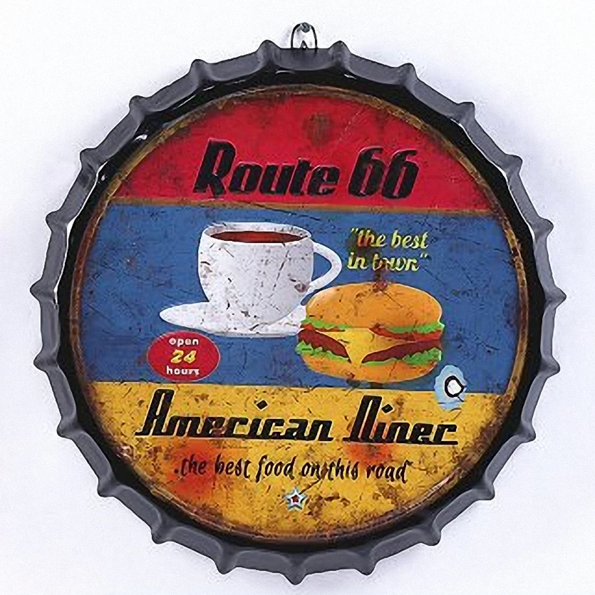 

Tin Sign "Amecican Ninec" Vintage Metal Painting 3D Beer Cover Bar pub Hanging Ornaments Wallpaper Decor Retro Mural Poster C