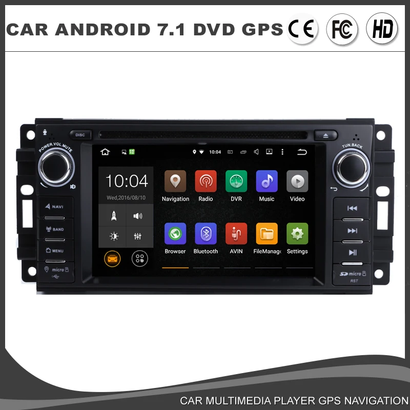 Android 7.1.1 Car DVD GPS Player For Jeep Grand Cherokee Commander