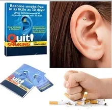 1 пара терапия Магнит ушной выход курить Zerosmoke Акупрессурная вставка стоп курить Массажер для ушей без сигарет здравоохранения