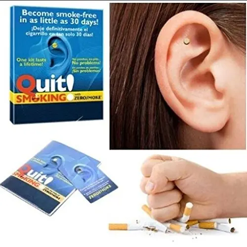 

New 1pair Therapy Magnet Auricular Quit Smoking Zerosmoke ACUPRESSURE Patch Stop Smoking ear massager No Cigarettes Health Care