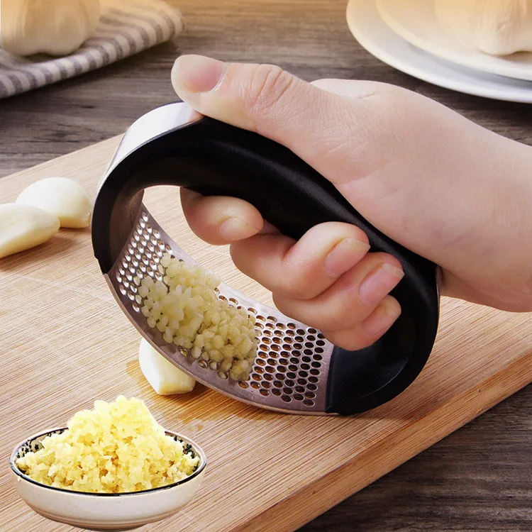 

Stainless Steel Garlic Press Household Garlic Squeezer Manual Garlic Press Kitchen Garlic Mash Artifact