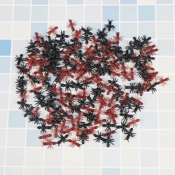 

Halloween Stimulating Ants Pranks Joking Toys Plastic Realistic Simulation Ants 50/100/200Pcs