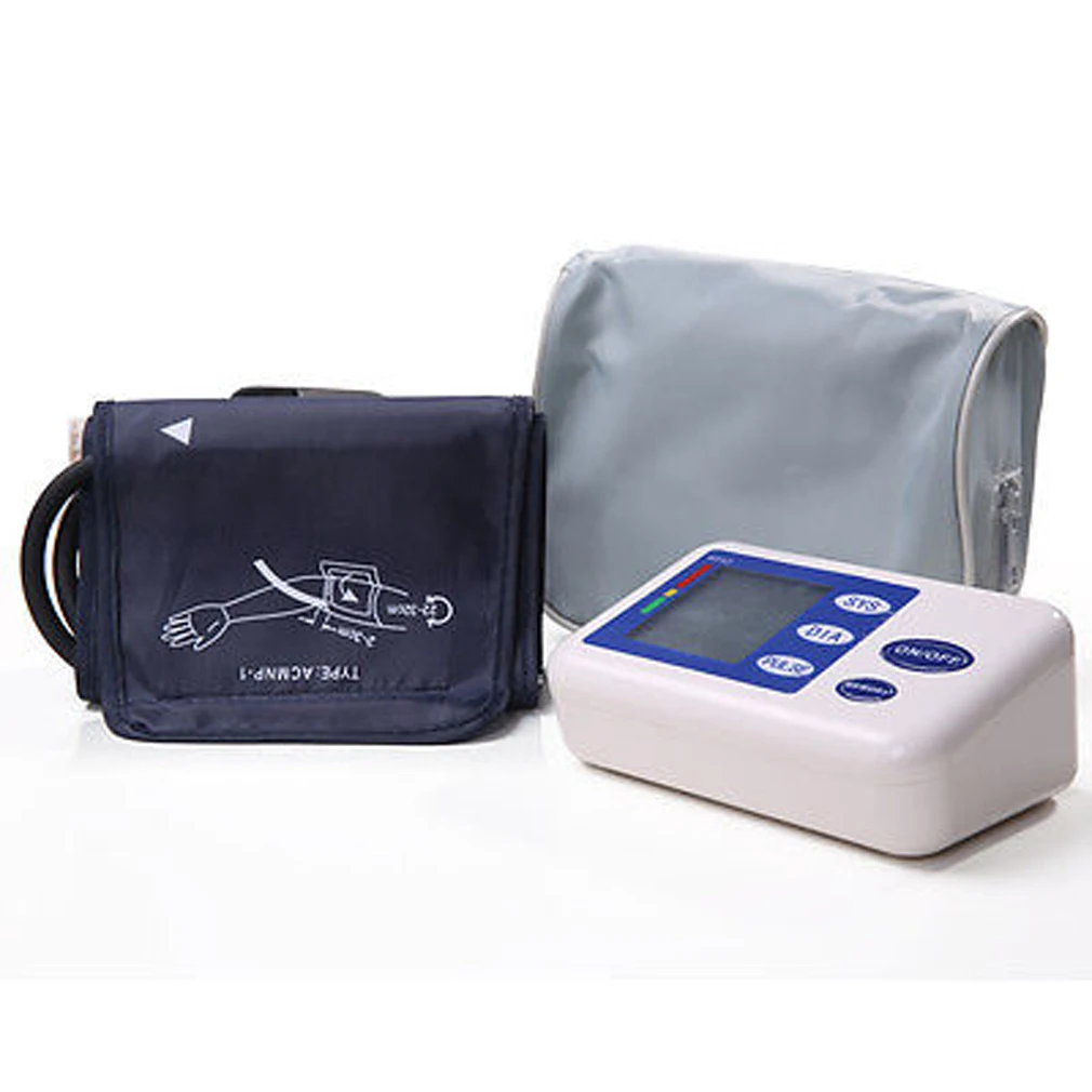 

Digital Automatic Upper Arm Blood Pressure Monitor With Adaptor Health Monitors Sphygmomanometer Meter Tonometer Hot Selling