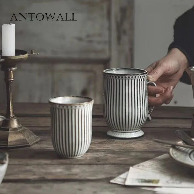 ANTOWALL Nordic керамическая посуда кружка для домашнего офиса кофейная чашка ретро