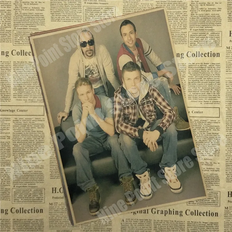 Backstreet для мальчиков семейная музыка картонный плакат из крафт бумаги