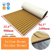 Обновленный настил из тика для лодки, яхты, морского пола, ковер EVA, нескользящий коврик 90см240см/35," 94,5", желто-коричневые аксессуары