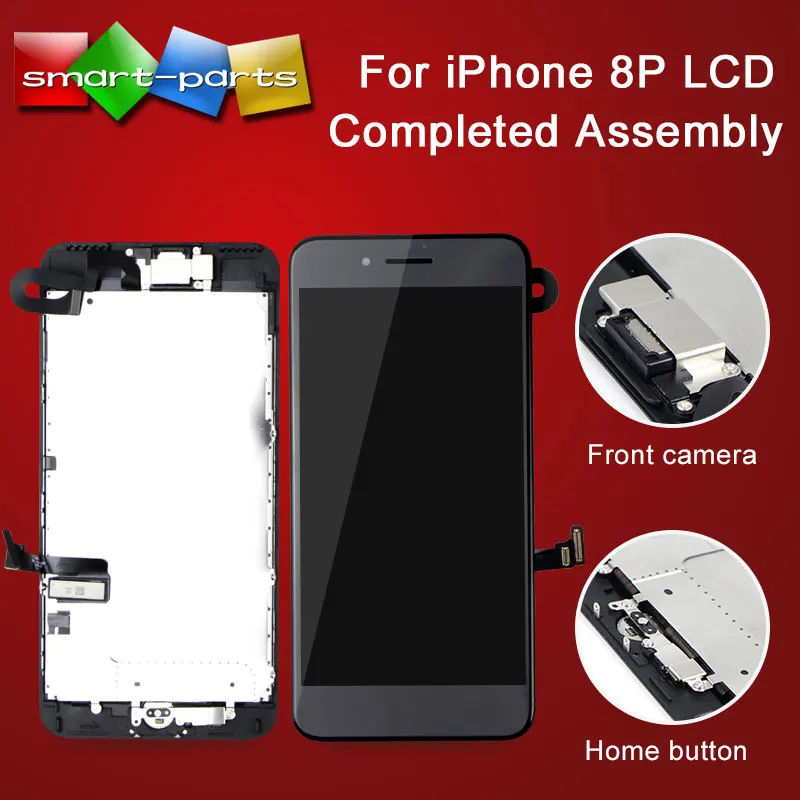 

10PCS Top LCD For AAA iPhone 8 Plus LCD Display 3D Touch Screen Digitizer Assembly Replacement with home button and camera