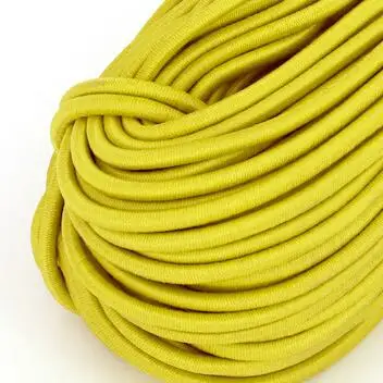 5 метров КРУГЛЫЙ Эластичный Шнур Красочные эластичные канатная Резиновая лента нить 2,5 мм для DIY одежда аксессуары для шитья - Цвет: Yellow