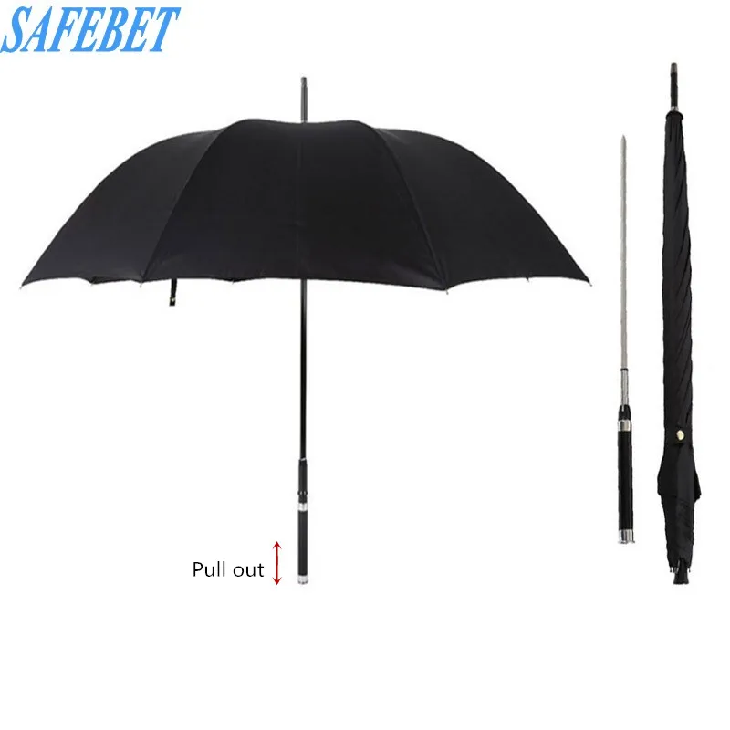 

SAFEBET Brand Fashion Long Handle Man Automatic Umbrella Warrior Sword Style Good Quality Parasol Creative Business Umbrella