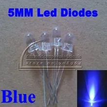 200 шт/партия 5 мм круглые Ультра яркие синие светодиодные диоды 3,2-3,4 в водный яркий светодиодный