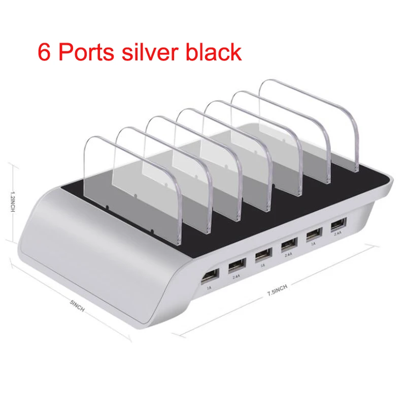 Многофункциональное зарядное устройство для быстрой зарядки USB зарядное устройство 4/6 портов док-станция Подставка держатель для всех теле...