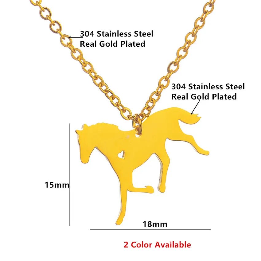 ACEBFEET الفولاذ المقاوم للصدأ الحصان قلادة عقيق فضية اللون الذهب سباق الحيوانات الأليفة الحصان رايدر سحر قلادة ل الفروسية مجوهرات