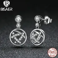 Brincos 925 CZ Pendientes de Gota Largos Pendientes de Cristal para Las Mujeres de Plata de ley Compatible con Pendientes de Joyería de Moda Bijoux