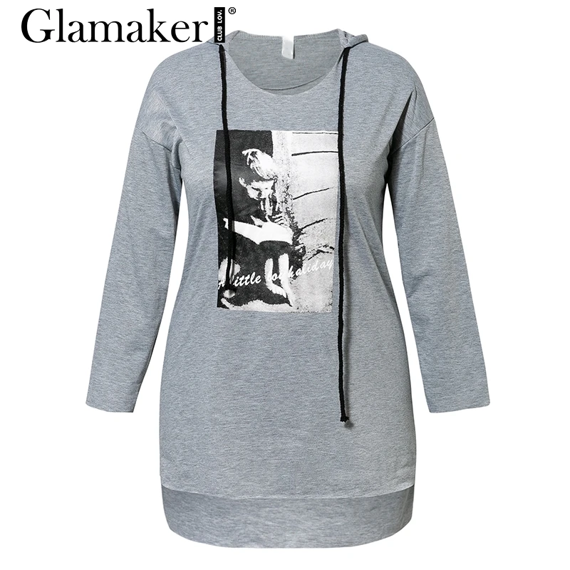 Женское трикотажное платье рубашка Glamaker черное повседневное мини большого